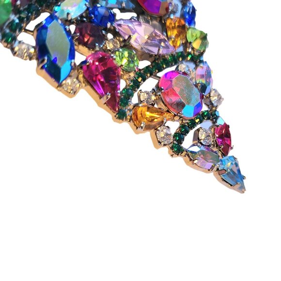 Nicky Butler Vintage England Christmas Tree Brooch Pin Crystal Rhinestone Rare - Picture 11 of 15